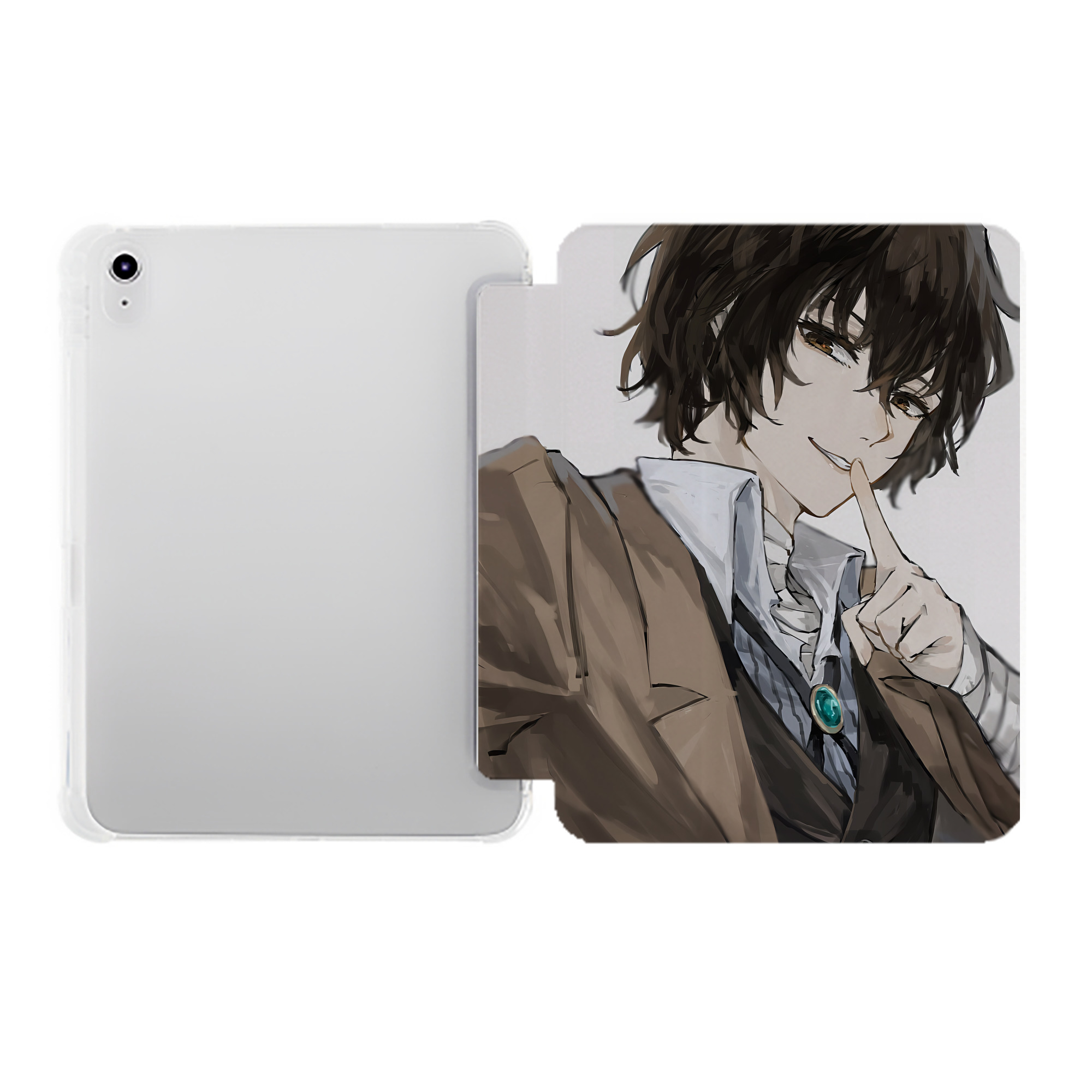（画像用） 文豪ストレイドッグス Bungo Stray Dogs IPad ケース ペン収納付き 三つ折りスタンド PUレザー×シリコン 対応機種9.5/10.5/10.9インチ